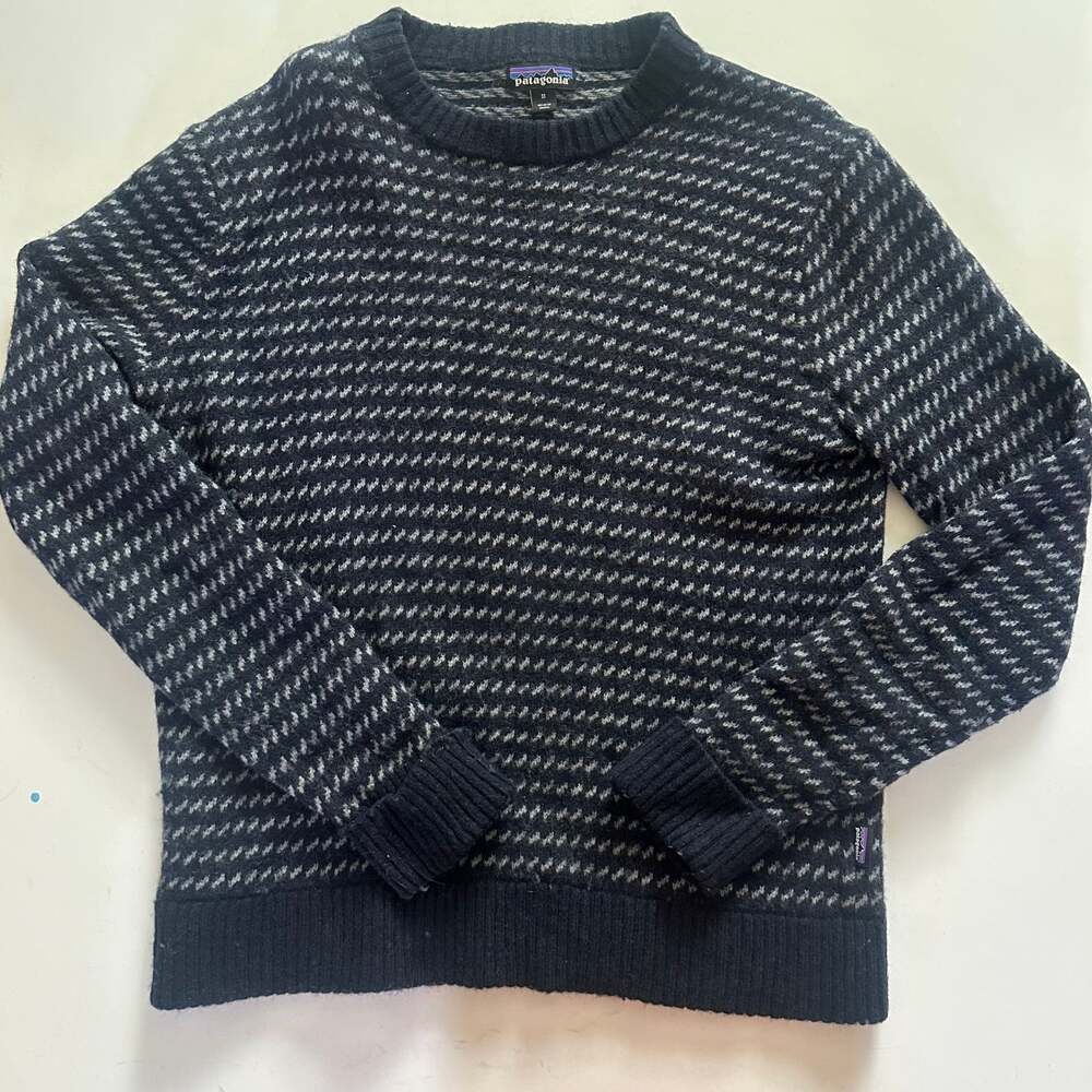 Patagonia Men's Recycled Wool Crewneck Sweater Birdseye Pattern STY50655